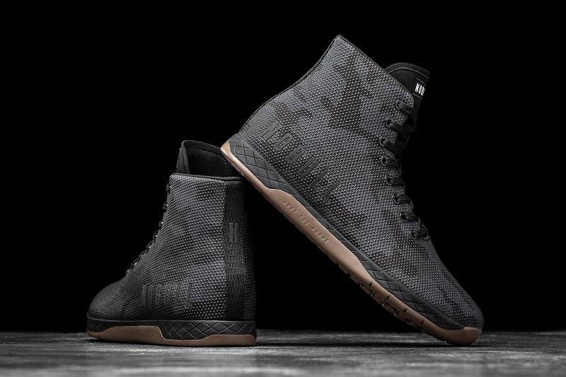 Black Nobull High-Top Night Camo Women's Trainers | CA F2142D